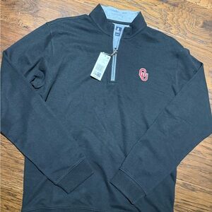 Black Quarter Zip Pullover with OU Logo